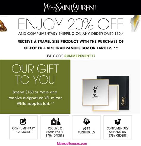 code promo ysl beauty|ysl beauty coupons.